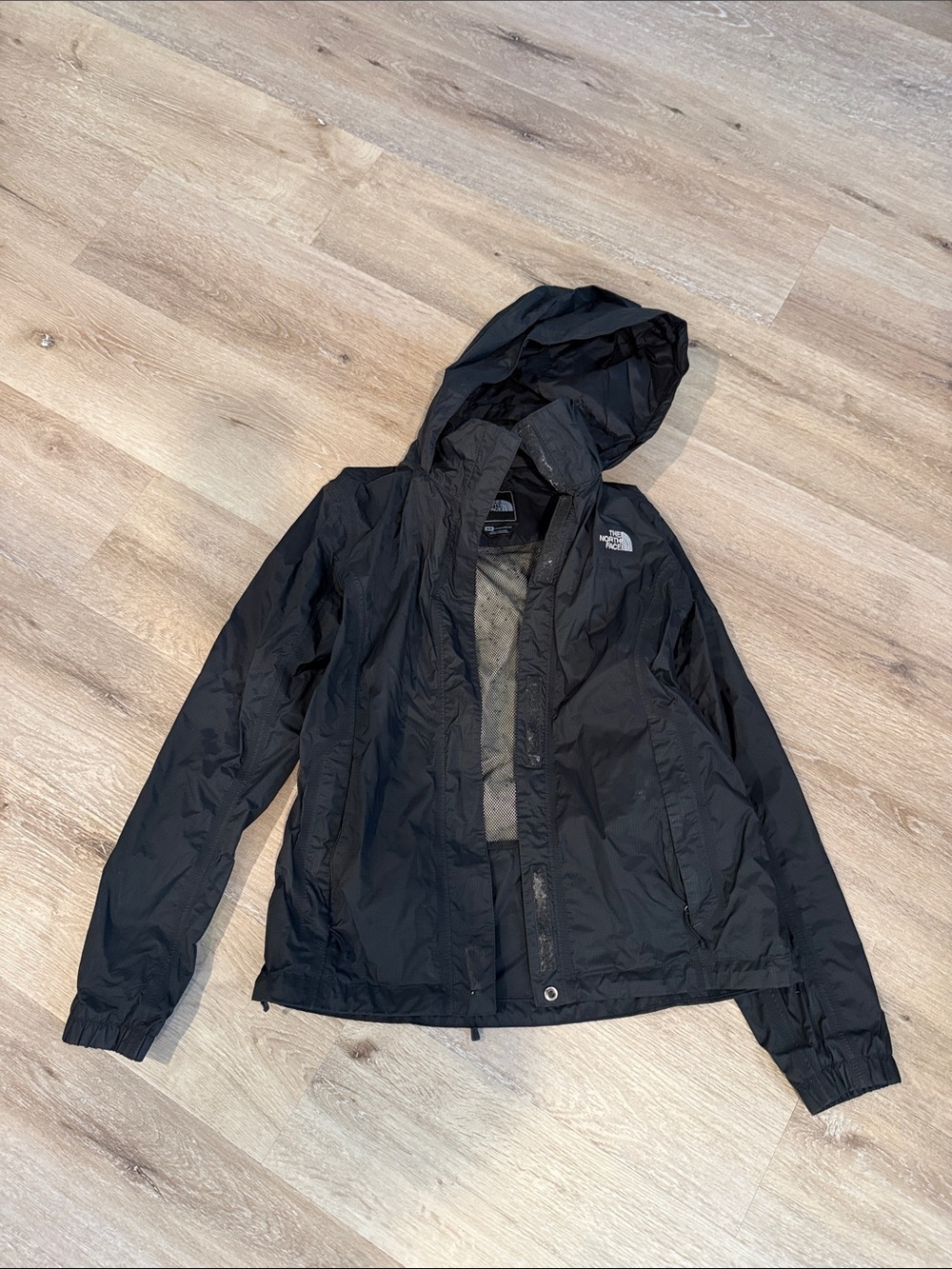 The North Face Black Hooded Windbreaker Jacket